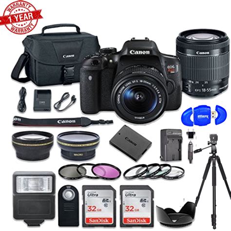 Canon EOS Rebel T6i 24.2 MP Digital SLR Camera Bundle w/ EF-S 18-55mm f/3.5-5.6 Is STM Lens ...