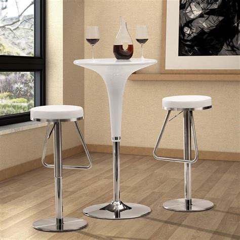 35 Stylish Modern Adjustable White Leather Bar Stools