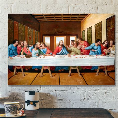 The Last Supper Painting- Christian Art Gift - Jesus Painting On Canva - Ciaocustom