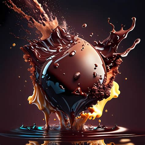 Premium AI Image | Chocolate splash background