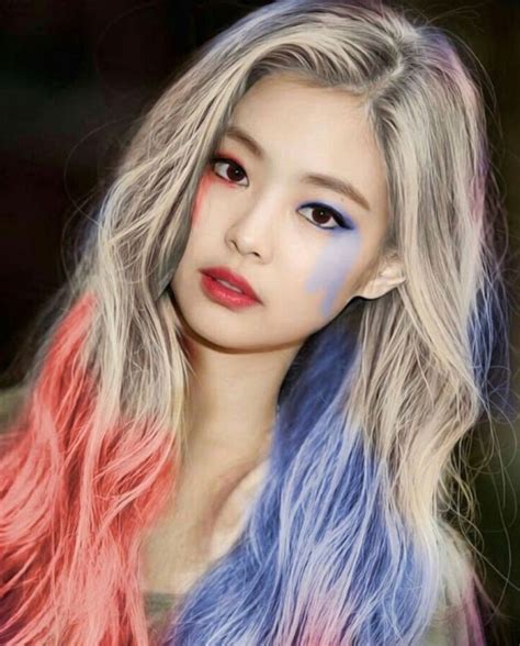 Jennie Kim as Harley Quinn Lisa Black Pink, Black Pink Kpop, Blackpink ...