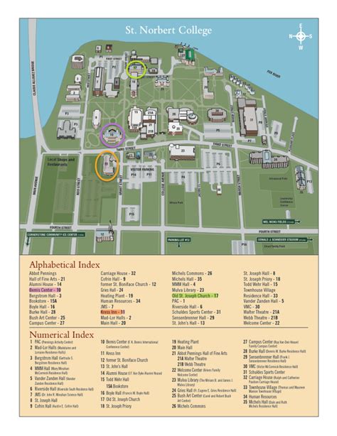 St Norbert College Campus Map - College Map