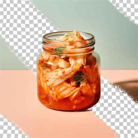 Kimchi in a dark container transparent background | Premium AI ...