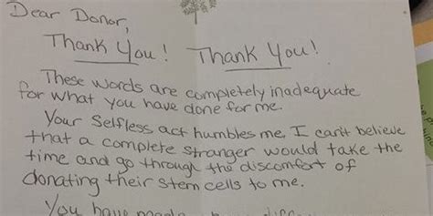 Bone Marrow Recipient Pens Beautiful Thank You Letter To Donor (PHOTO ...