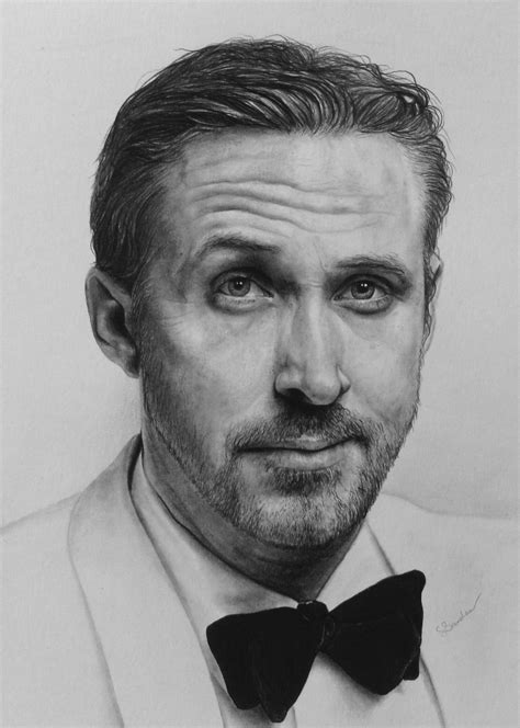 Pencil portrait of Ryan Gosling. Pencil Portrait Drawing, Colored ...