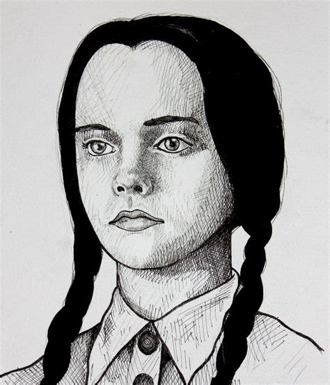 Wednesday Addams | Drawings, Horror drawing, Wednesday addams