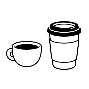 Cup Of Coffee Clipart Black And White