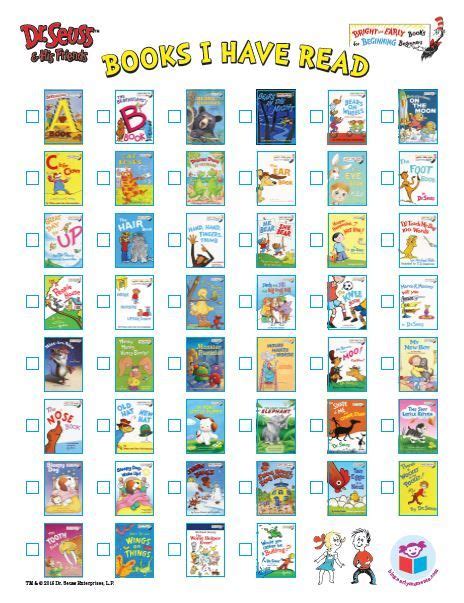 All the books! Dr. Seuss and His Friends Printable Booklists - Enriching Young Minds | Books ...