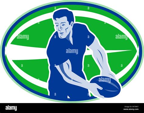 rugby player passing ball Stock Photo - Alamy