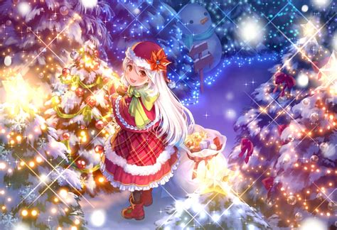 Magical Anime Christmas Wonderland - HD Wallpaper by 丸秀