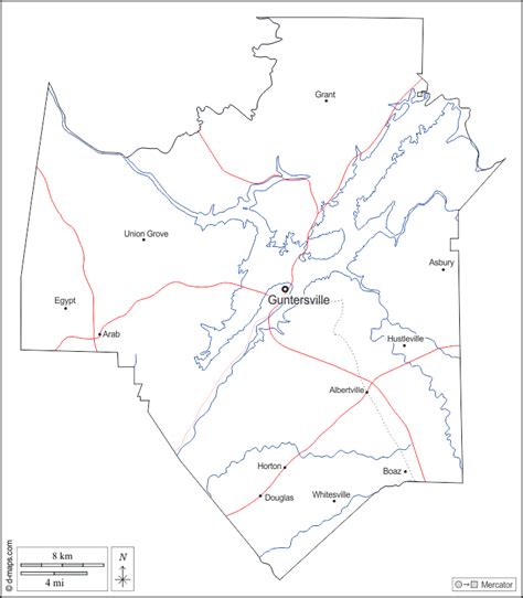 Marshall County free map, free blank map, free outline map, free base map outline, hydrography ...