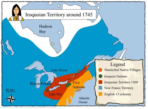 Les Iroquoiennes vers 1500 et 1745 - Societies and Territories