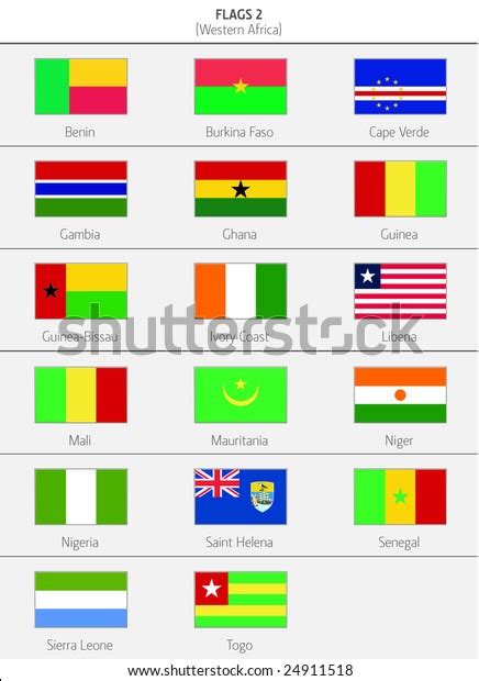 Flags Western Africa Countries 2 Stock Vector (Royalty Free) 24911518 ...