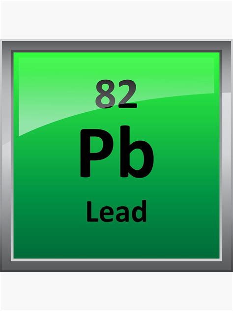 "Lead Periodic Table Element Symbol" Sticker by sciencenotes | Redbubble