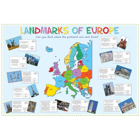 Europe Landmarks Map