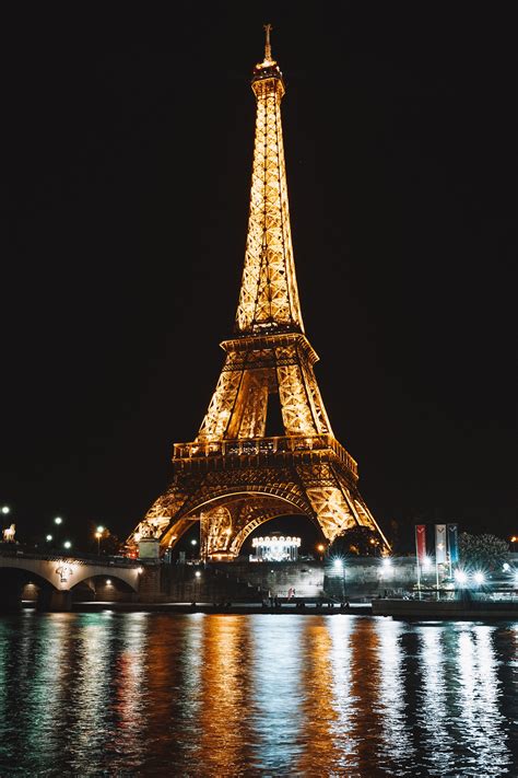 Eiffel Tower At Night · Free Stock Photo