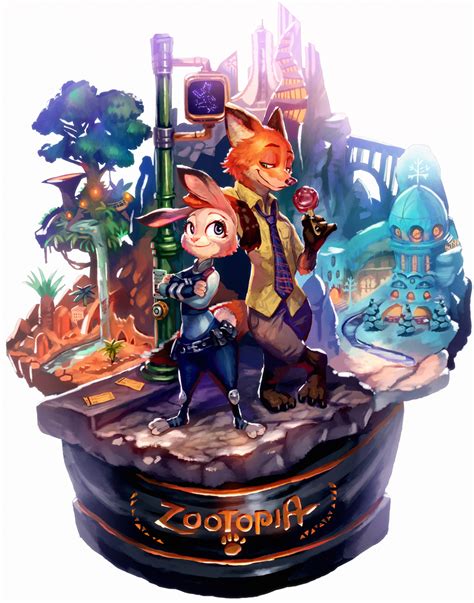 Judy and Nick - Disney's Zootopia Fan Art (39607852) - Fanpop