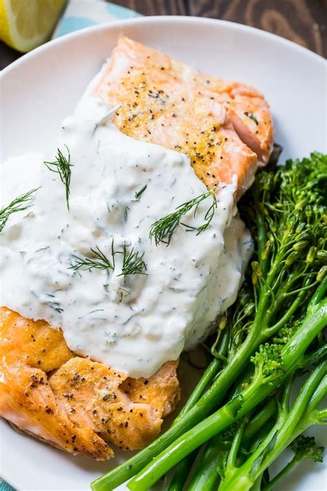 Salmon with Creamy Dill Sauce - Spicy Southern Kitchen