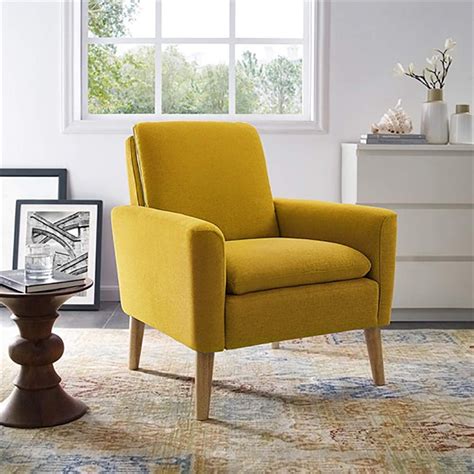 Dazone Modern Accent Fabric Chair Single Sofa Comfy Upholstered Arm ...