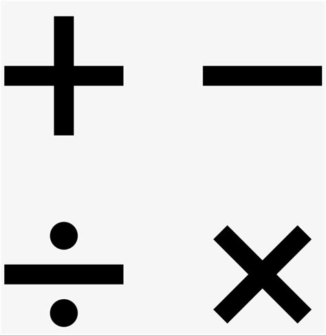 Addition Subtraction Multiplication Division Symbols PNG Image ...