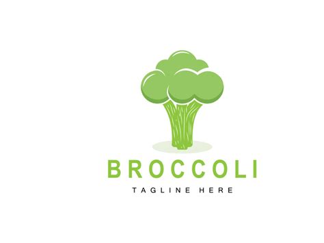 Broccoli Logo Design, Green Vegetable Vector, Broccoli ~ EpicPxls