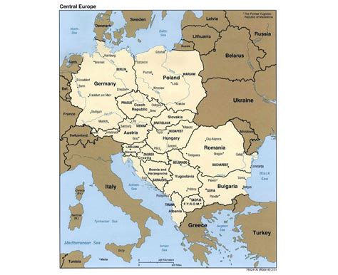 Maps of Central Europe | Collection of maps of Central Europe | Europe ...