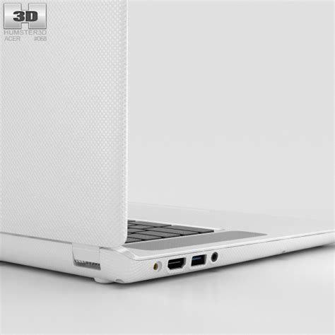 Acer Chromebook 15 White 3D Model $59 - .max .obj .ma .lwo .fbx .c4d ...