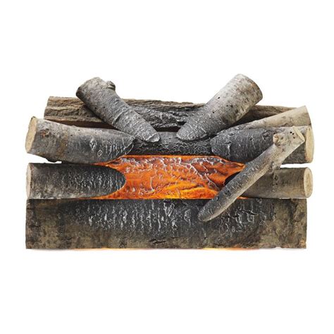 Pleasant Hearth Electric Crackling Natural Wood Log Fire with Glowing Ember Bed and Sound ...