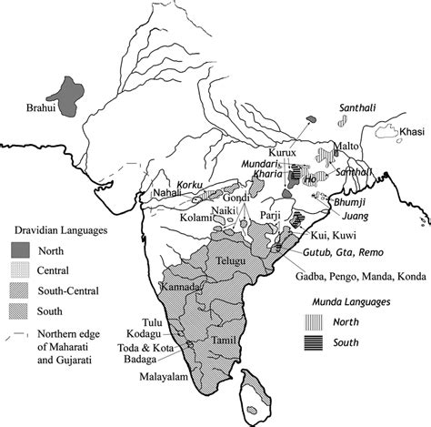 Map of non-Indo Aryan languages in South Asia (excluding Himalayan zone) | Download Scientific ...