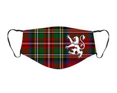 Royal Stewart Clan Tartan Face Mask Scotland Lion Rampant - Etsy