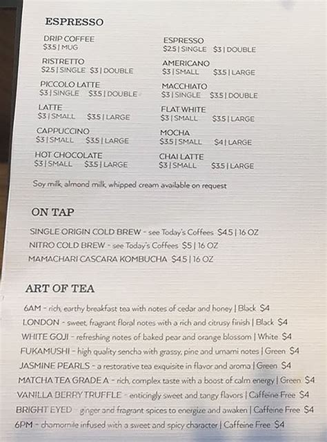 Campos Roastery And Kitchen menu – SLC menu