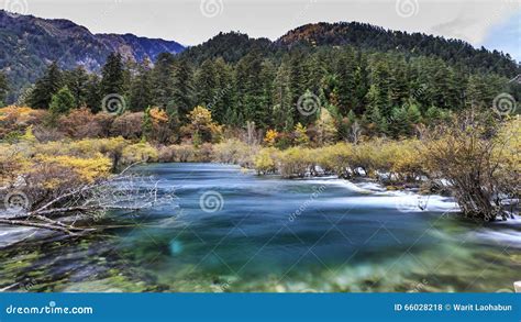 Jiuzhaigou Valley National Park Stock Photo - Image of foliage, autumn: 66028218