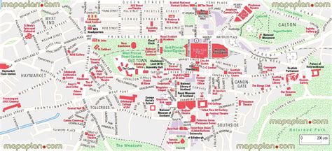 Edinburgh top tourist attractions map - Edinburgh Festival all venues map showing fun & easy to ...