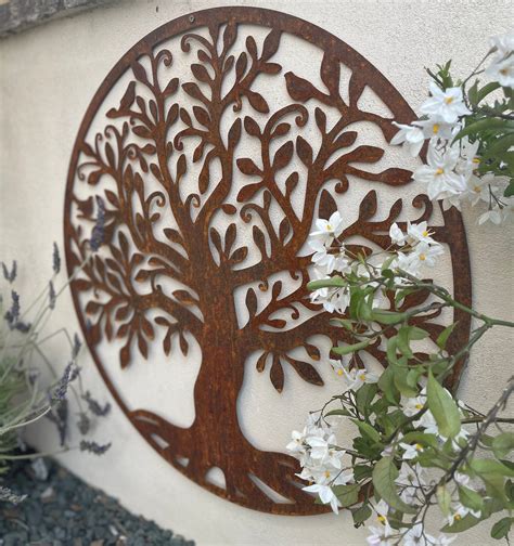 Tree of Life Wall Art Garden Circle Tree of Life Rustic - Etsy UK