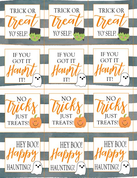 Halloween Treat Tags: 4 Designs - Crisp Collective