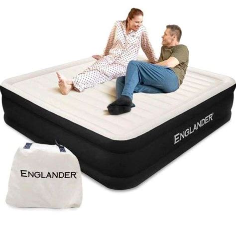 Englander Air Mattress w/Built in Pump - Luxury Double High Inflatable ...