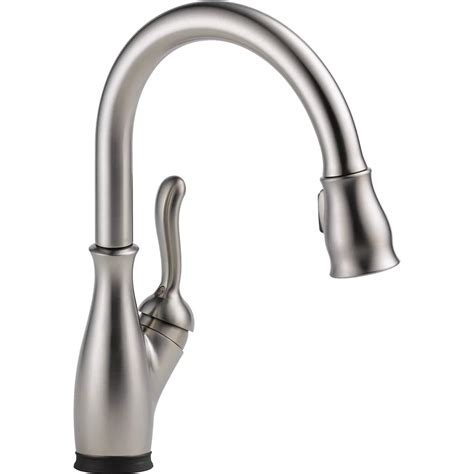 Delta Leland Single Handle Pull-Down Kitchen Faucet with Touch2O, SpotShield Stainless | The ...