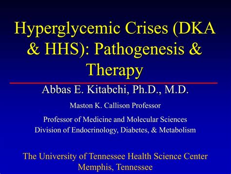 Hyperglycemic Crises (DKA & HHS): Pathogenesis & Therapy