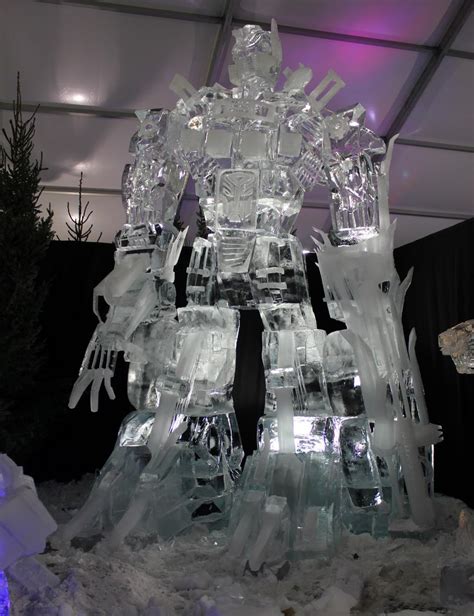 Giant Optimus Prime Ice Sculpture | Gadgetsin