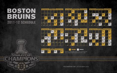 Bruins 2011-12 Schedule - Boston Bruins Wallpaper (27313471) - Fanpop