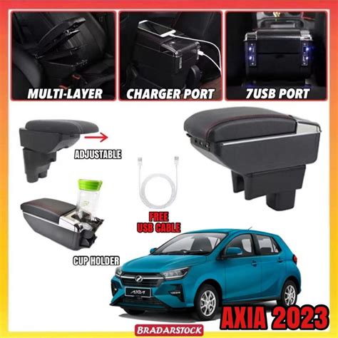 PERODUA NEW AXIA 2023-Present Armrest Adjustable USB Charging Port With ...