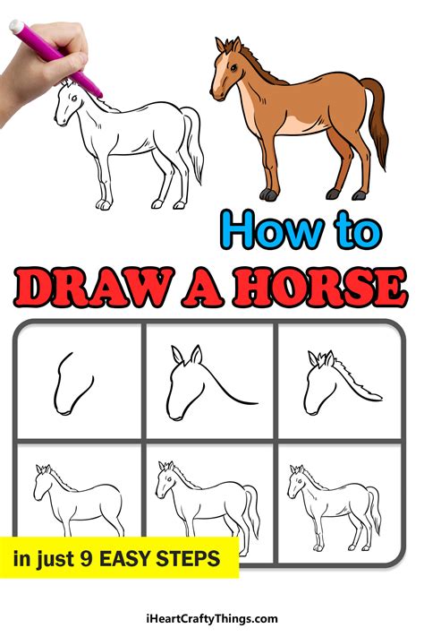 Horse Drawing - How To Draw A Horse Step By Step!