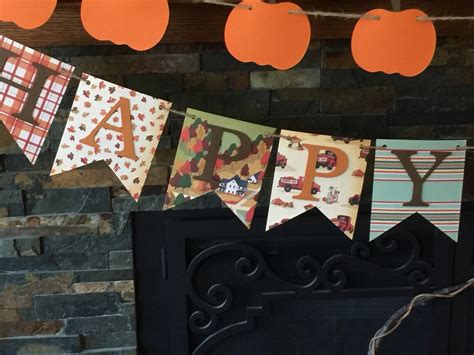 Happy fall banner fall banner autumn banner home decor | Etsy