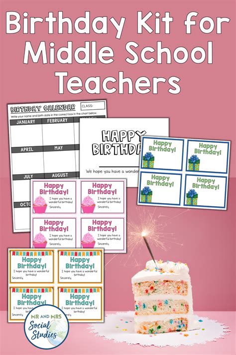 Birthday Kit for Middle School Students | Middle School Birthday Set ...