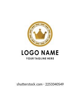 Golden Crown Illustration Logo Vector Perfect Stock Vector (Royalty ...