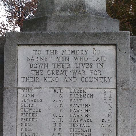 Barnet war memorial : London Remembers, Aiming to capture all memorials in London
