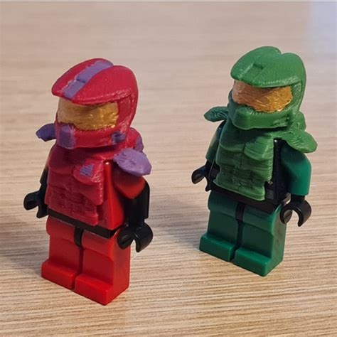 3D Printable Lego Halo Master Chief Helmet & Armour by Pawel Szczeszek