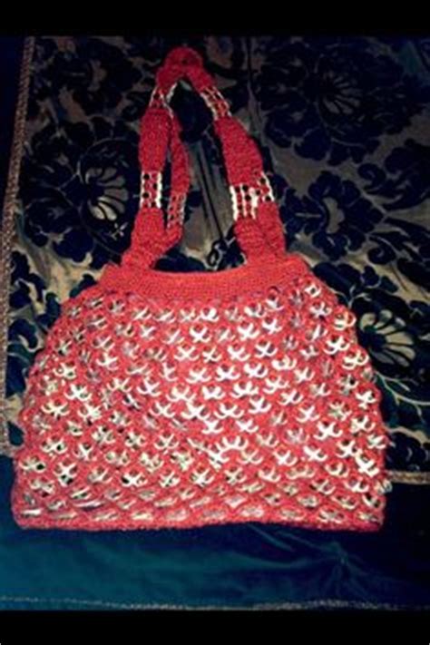 Soft drink can tab purse Diy Crafts, Upcycle Recycle, Recycling, Diy Bag Recycled, Soft Drink