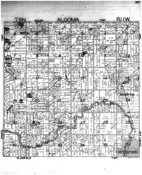 1939 Algoma Township Plat Map