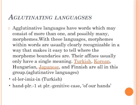 Morphological types of languages